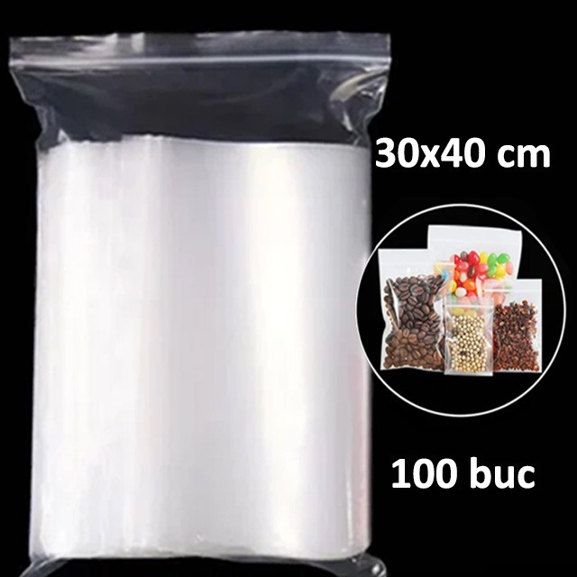 Pungi cu fermoar Zip 300x400mm set 100 bucati - imagine 12